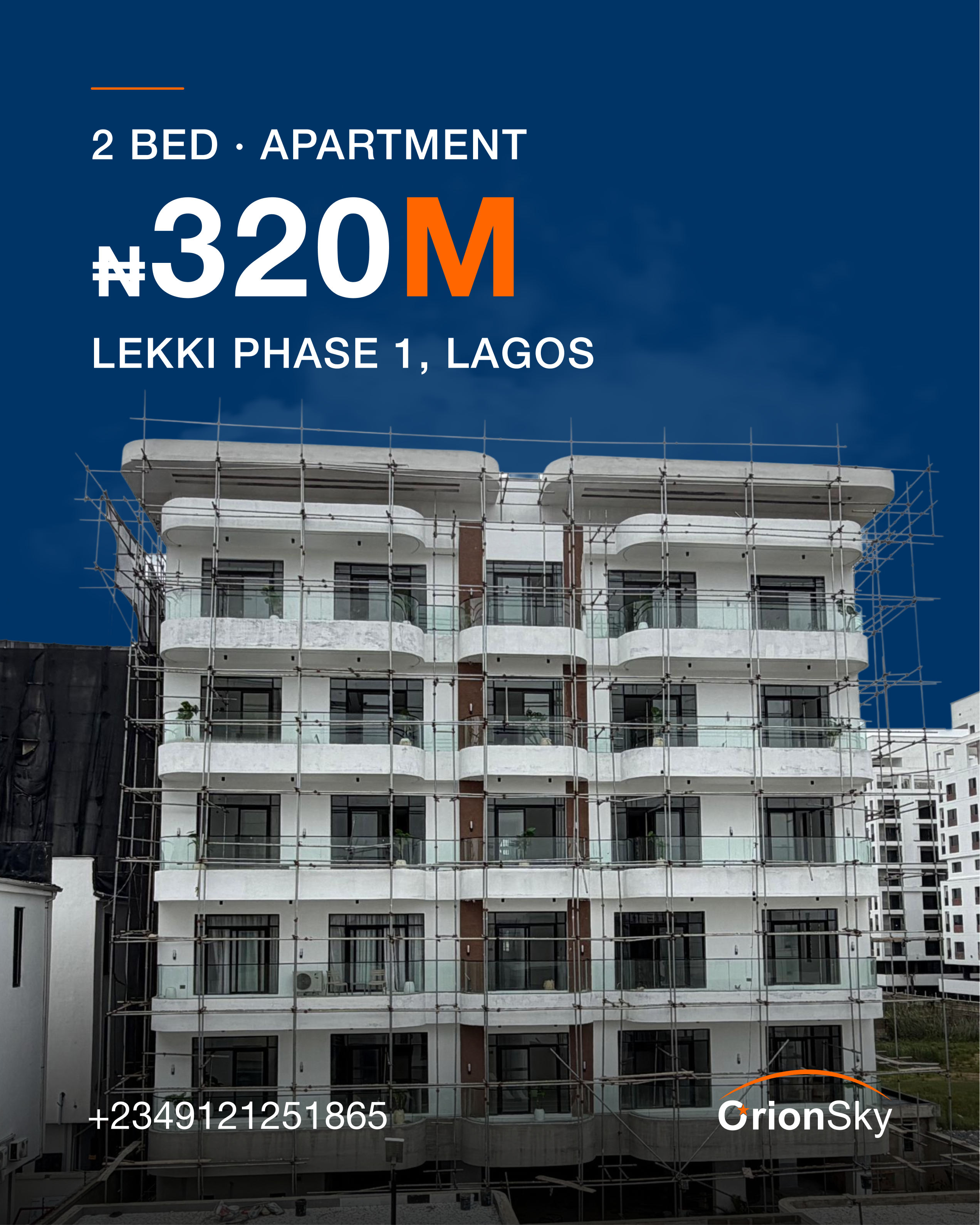 1, 2, and 3 Bedroom Apartments in High Secure Estate